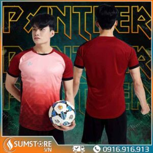 JUST PLAY – Áo Đá Banh Không Logo Panther Đỏ