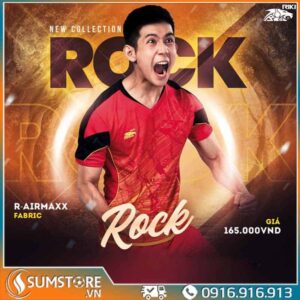 RIKI – Áo Đá Banh Không Logo Rock – Đỏ