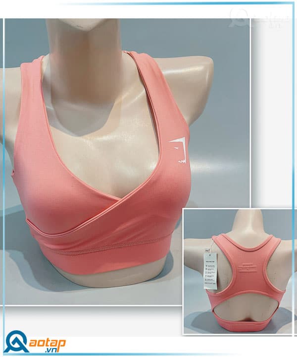 Áo Bra Thể Thao GS Đắp Chéo Ngực Cho Nữ - Màu Hồng Ya