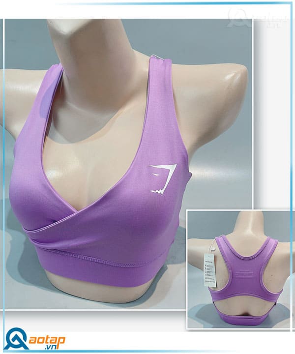 Áo Bra Thể Thao GS Đắp Chéo Ngực Cho Nữ - Màu Tím