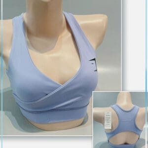 Áo Bra Thể Thao GS Đắp Chéo Ngực Cho Nữ - Màu Xanh Pastel