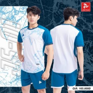 Just Play – Áo Đá Banh Không Logo Nam Nữ Cao Cấp – JS-01 Trắng